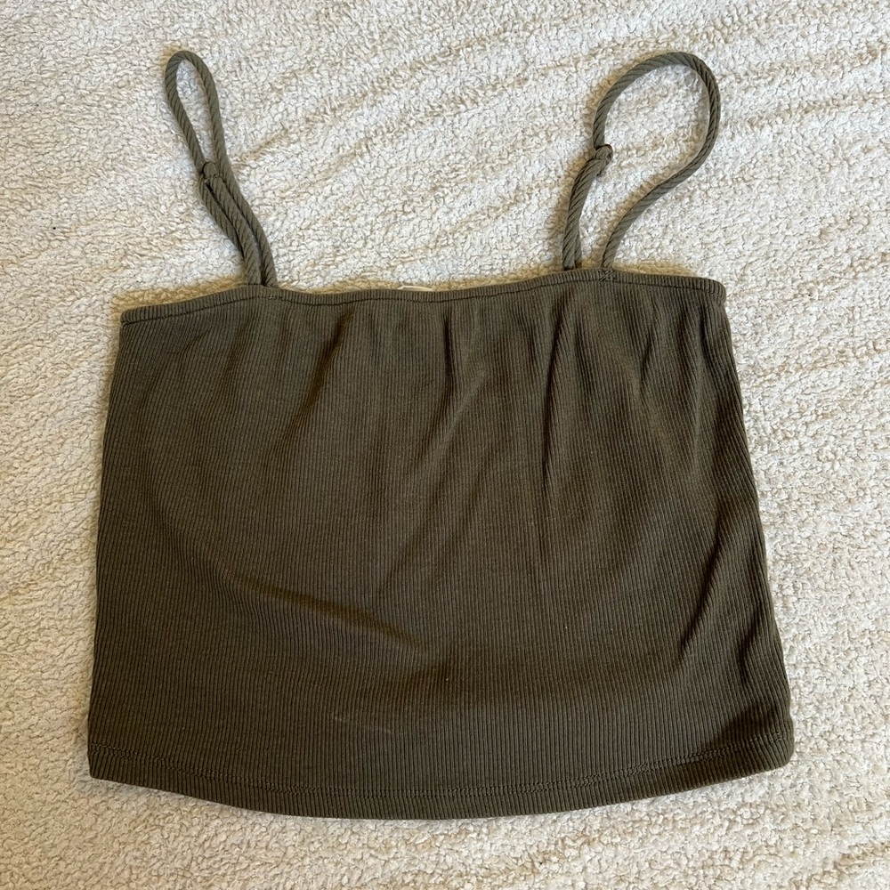 Destined Army Green Tank Top